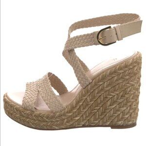 Stuart Weitzman / Elsie Ivory Leather 6.5 / Espadrille